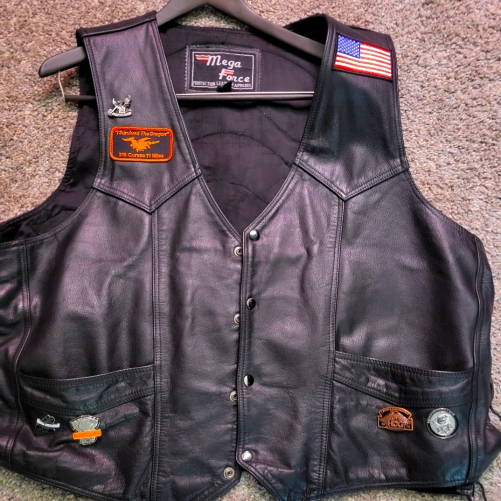 Mega Force Leather Vest